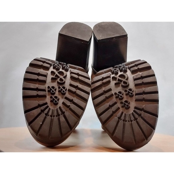 Sam & Libby Faux Brown Leather Ankle Boots Womens Size 11 - Picture 6 of 10